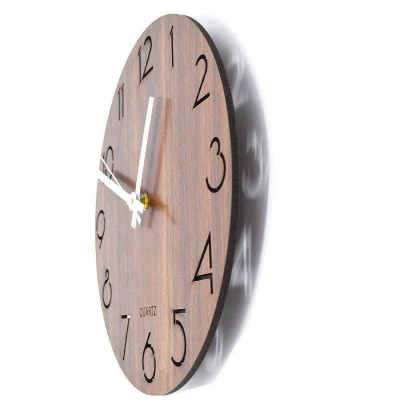 Wooden clock 12 "creative wall clock PearlNestDecor.com