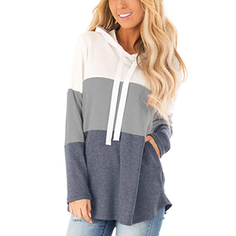 Collared drawstring hooded pocket hoodie