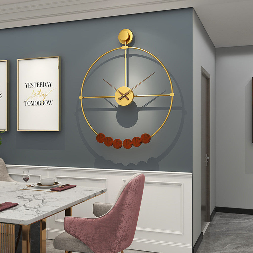Wall Clock Simple Fashion Art Light Luxury Clock Living Room Creative PearlNestDecor.com