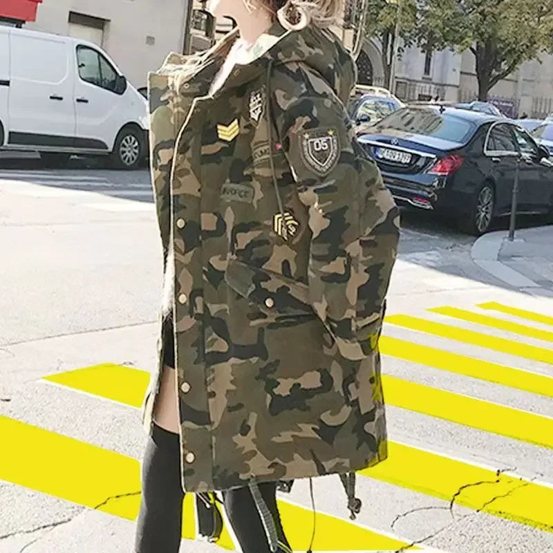 Winter Cold Resistant Camouflage Cotton Jacket for Camping Pi-Mart