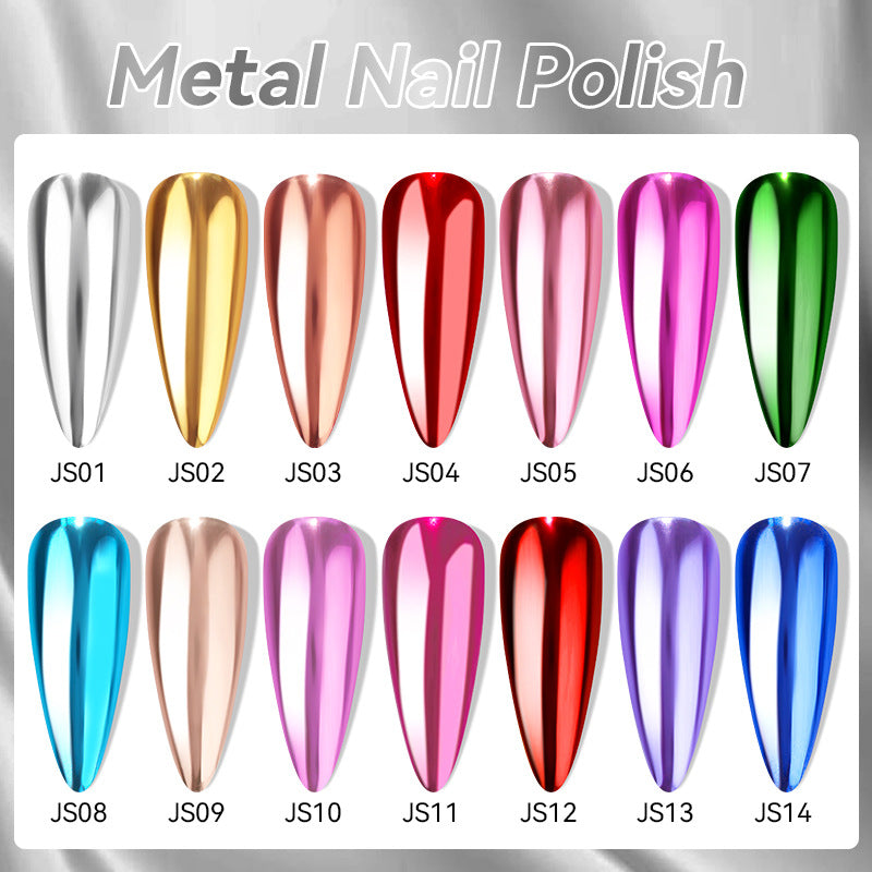 Quick-dry Metallic Mirror Nail Polish, No Baking Required LadyShow.Store