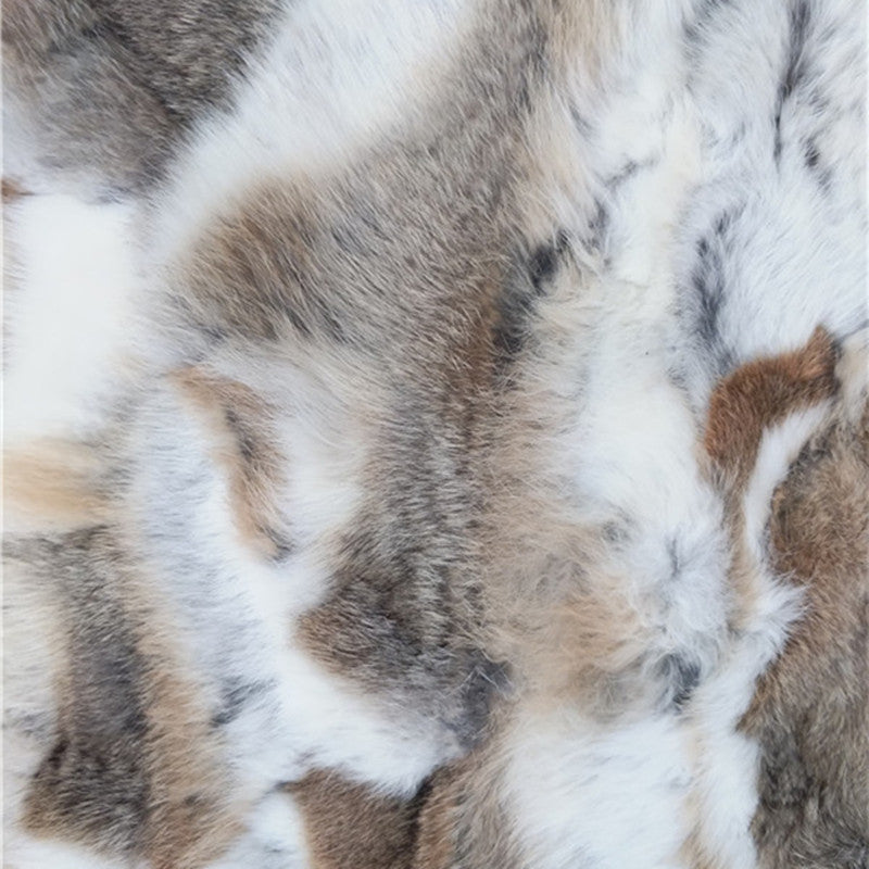 Rabbit Winter Fur Blankets Rabbit Fur Patchwork Mattress Clothing Furniture Bed Blankets