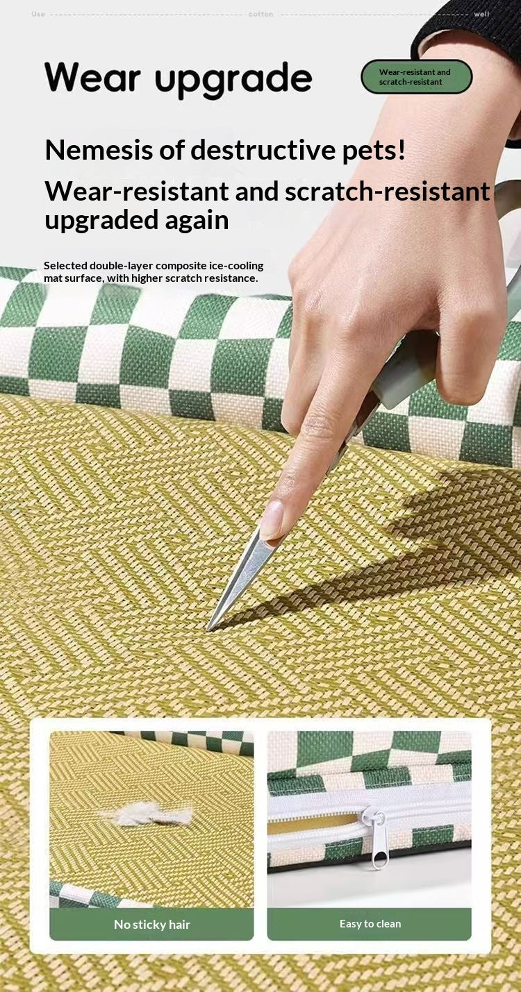 Checkerboard-pattern Cooling Mat Pets Fashion