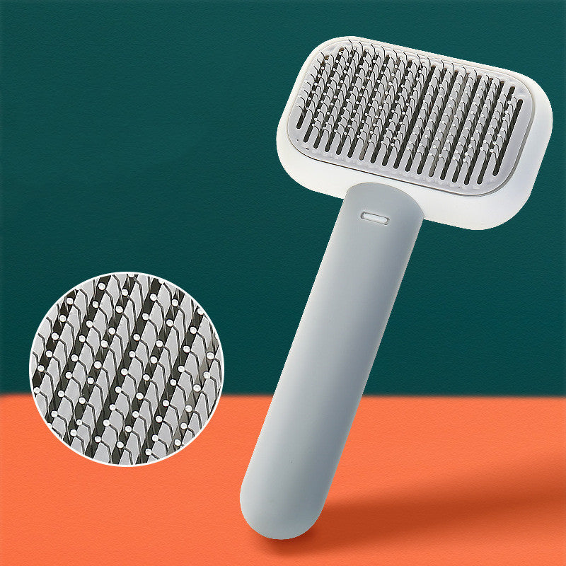 New Pet Cat Dog Hair Brush Hair Massage Comb Open-Knot Brush Grooming Cleaning Tool Stainless Steel Comb Pets Fashion