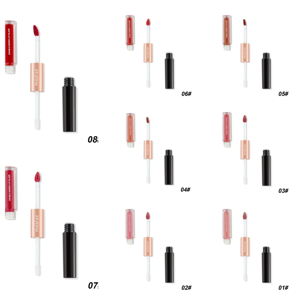 CL021 Double Head Non-stick Cup Lip Gloss LadyShow.Store