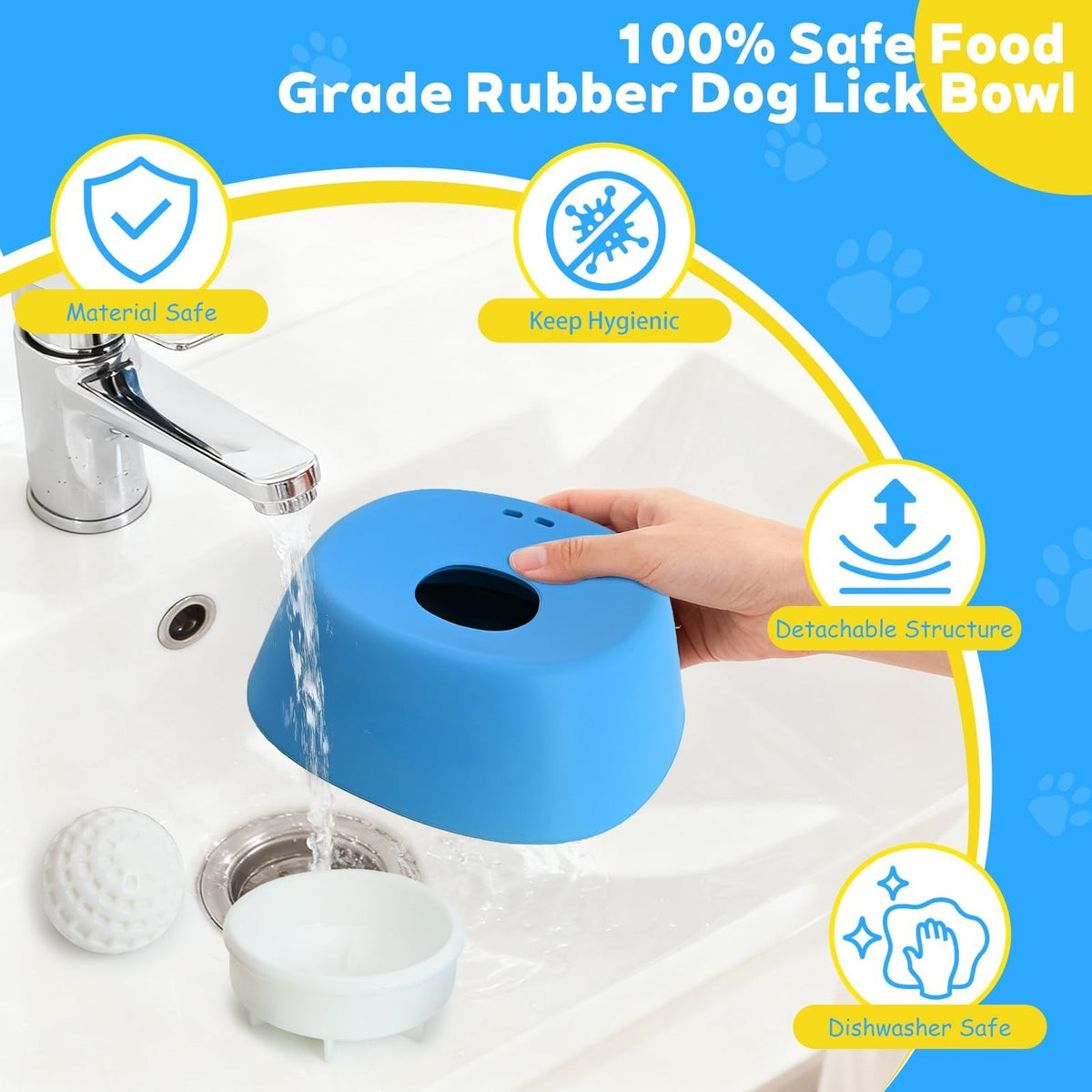Pet Slow Feeder Non-Slip Spherical Dog Licking Bowl Anti-Choking Dog Bowl Lick Toy For Liquid Treats Bone Broth Yogurt Pets Fashion