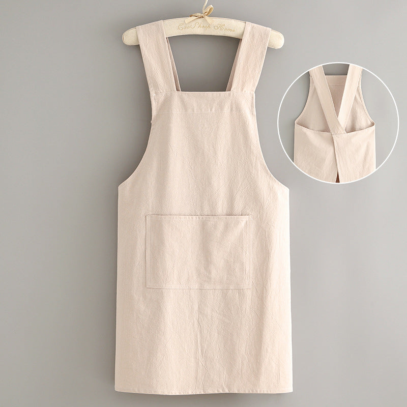 Canvas Breathable Cotton Linen Apron Household Kitchen Antifouling Wear-resistant PearlNestDecor.com