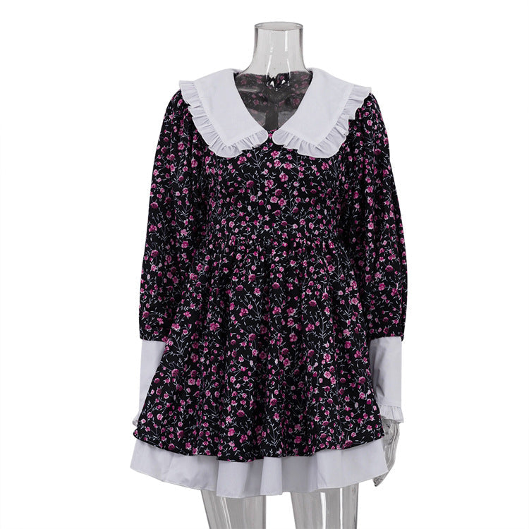 Printed Elegant Short Dress For Women NorixaFashion.com