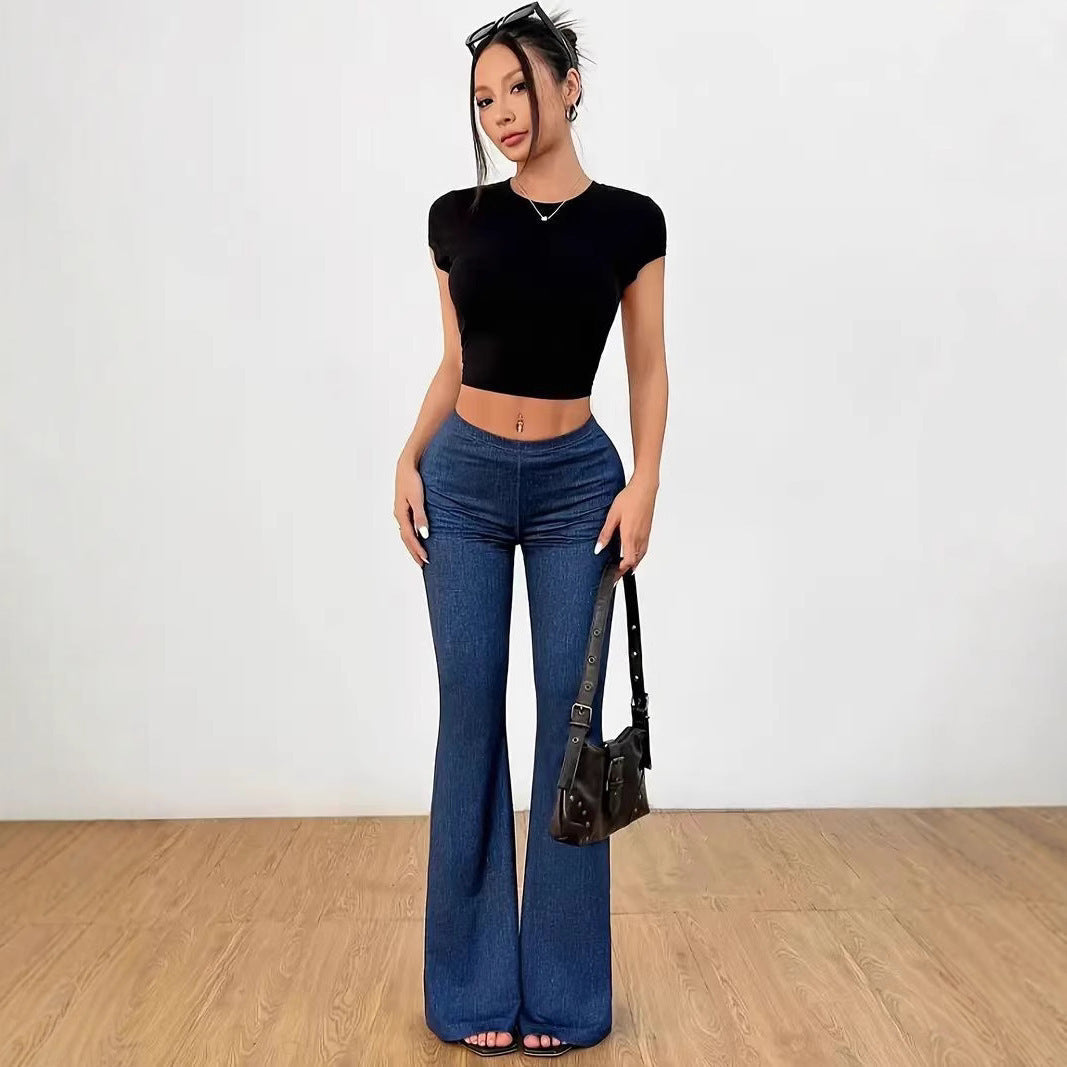 High Waist Bell-Bottom Pants NorixaFashion.com