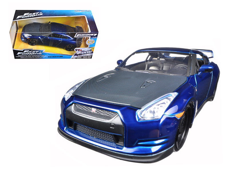 Brian's 2009 Nissan GTR R35 Blue "Fast & Furious 7" Movie 1/24 Diecast Model Car by Jada LuxuryLifeWay Online Store