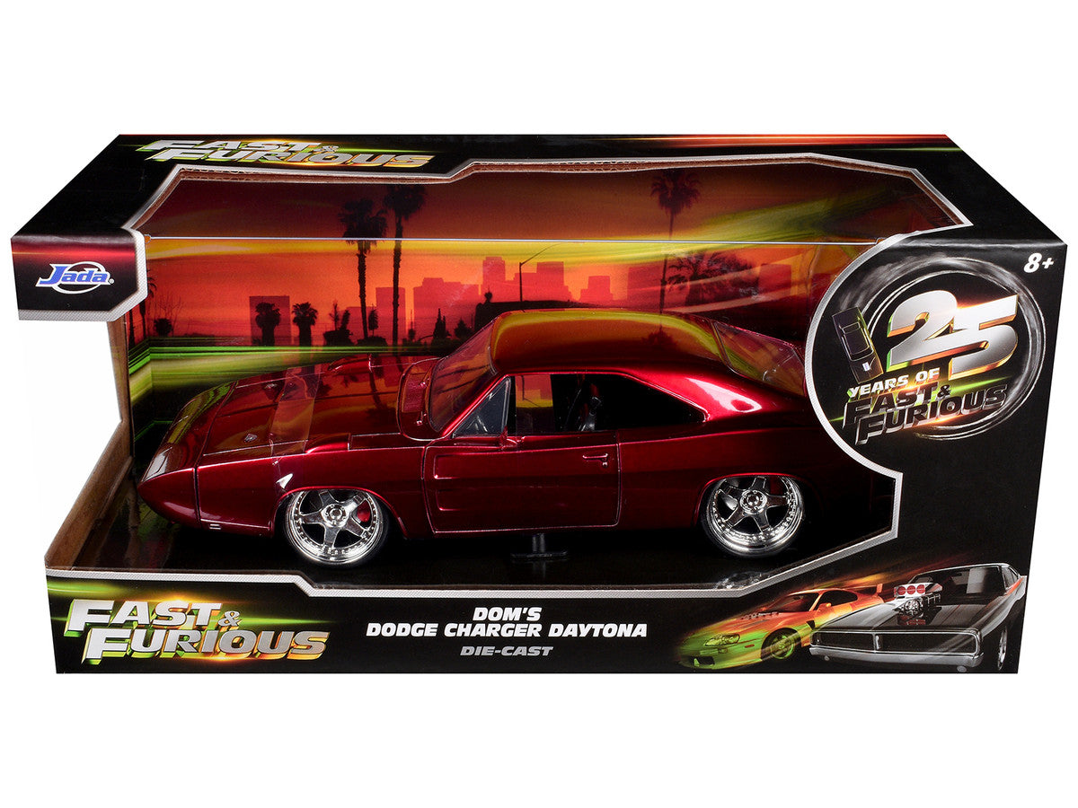 1969 Dodge Charger Daytona Red "Fast & Furious 6" (2013) Movie "25 Years of Fast & Furious" Series 1/24 Diecast Model Car by Jada LuxuryLifeWay Online Store