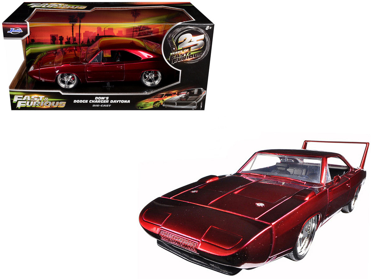 1969 Dodge Charger Daytona Red "Fast & Furious 6" (2013) Movie "25 Years of Fast & Furious" Series 1/24 Diecast Model Car by Jada LuxuryLifeWay Online Store