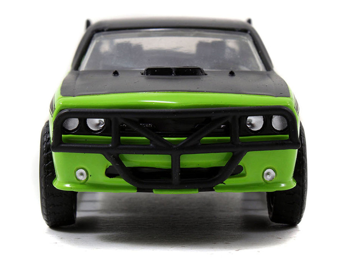 Letty's Dodge Challenger SRT8 Green with Matt Black Top and Hood and Black Stripes "Furious 7" (2015) Movie "Fast & Furious 25th Anniversary" Series 1/32 Diecast Car Model by Jada LuxuryLifeWay Online Store