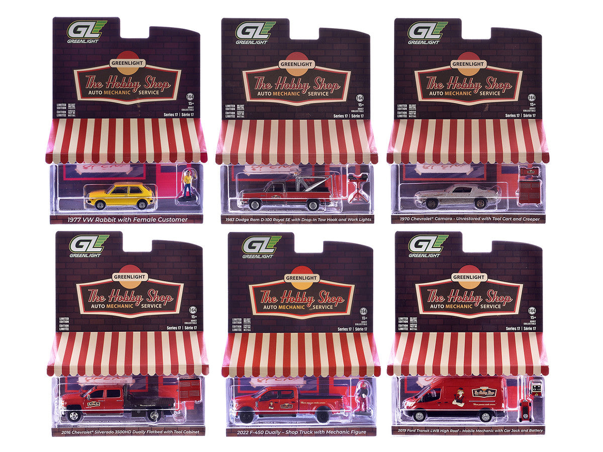 "The Hobby Shop" Series 17 Set of 6 pieces 1/64 Diecast Model Cars by Greenlight LuxuryLifeWay Online Store