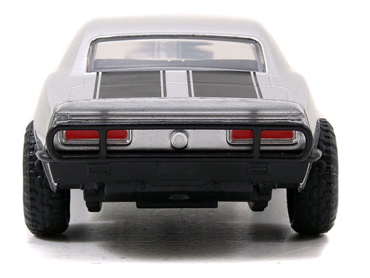 Roman's Chevrolet Camaro Z/28 Silver with Black Stripes "Fast & Furious 7" (2015) Movie 1/32 Diecast Model Car by Jada LuxuryLifeWay Online Store
