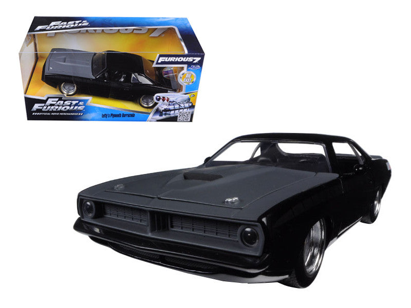 Letty's Plymouth Barracuda Matt Black "Fast & Furious 7" Movie 1/24 Diecast Model Car by Jada LuxuryLifeWay Online Store