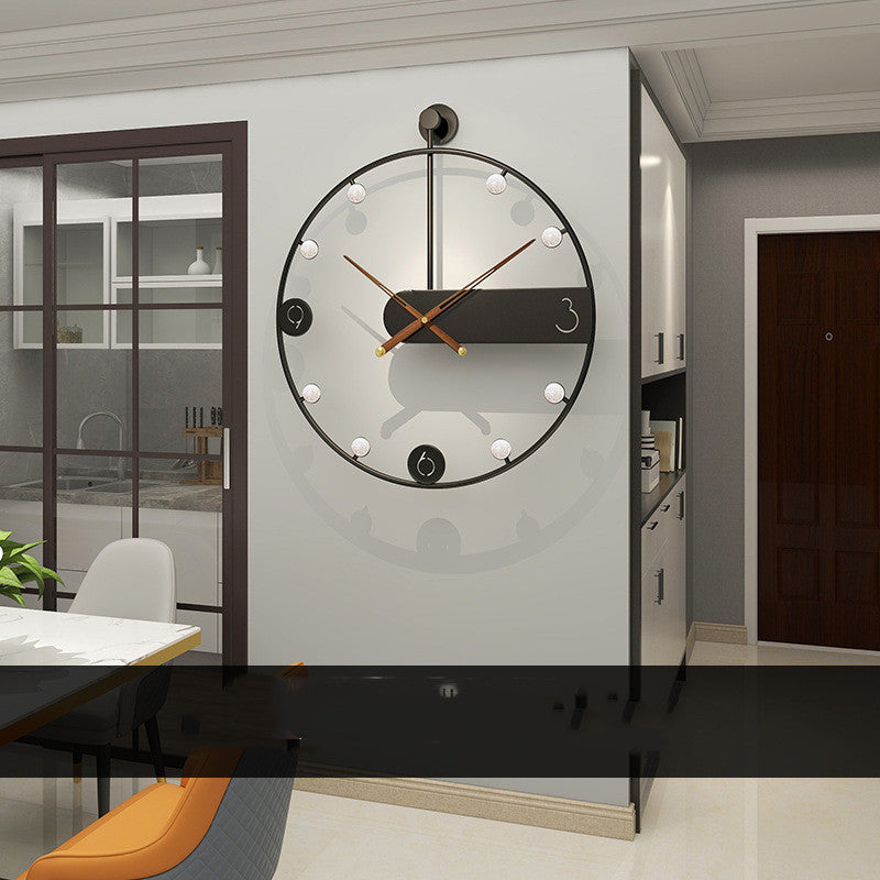Wall Clock Simple Fashion Art Light Luxury Clock Living Room Creative PearlNestDecor.com