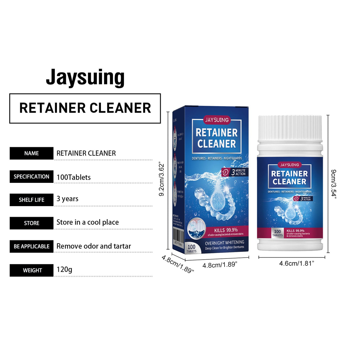 Dental Implant Cleaning Tablets 1 00 Tablets Per Box Tri Light Beauty