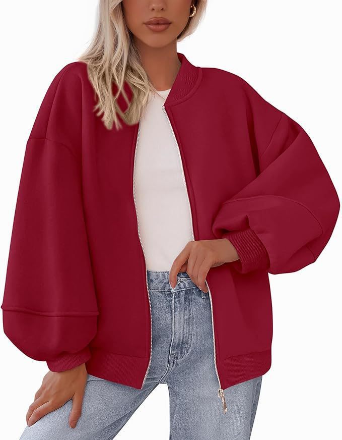 Zip Sweatshirt Jacket Casual Long Sleeve Pilot Coat LadyShow.Store