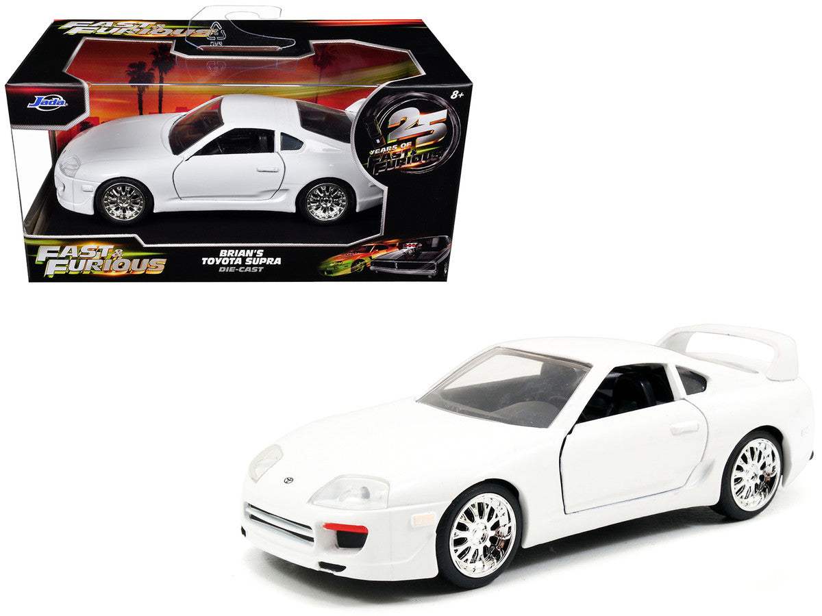 Brian's Toyota Supra White "Fast & Furious 7" (2015) Movie "25 Years of Fast & Furious" Series 1/32 Diecast Model Car by Jada LuxuryLifeWay Online Store