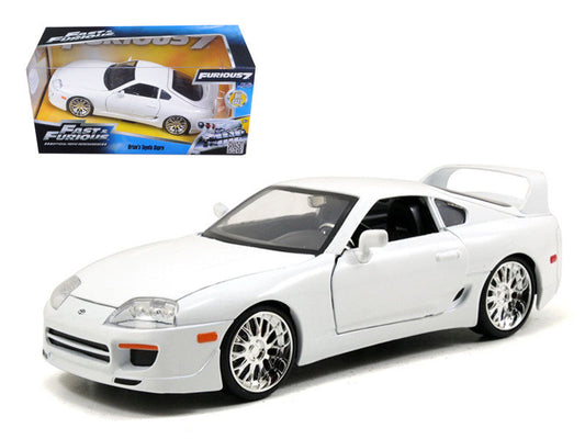 Brian's Toyota Supra White "Fast & Furious" Movie 1/24 Diecast Model Car by Jada LuxuryLifeWay Online Store