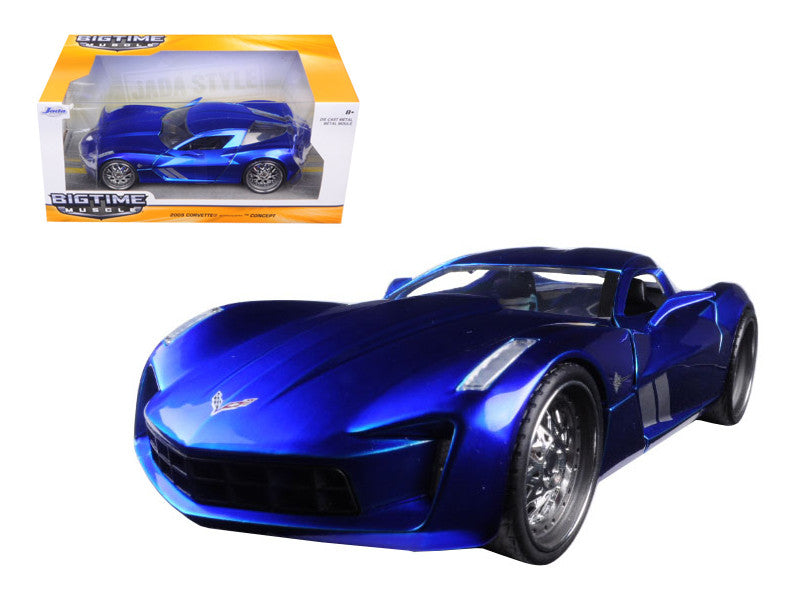 2009 Chevrolet Corvette Stingray Concept Blue 1/24 Diecast Model Car by Jada LuxuryLifeWay Online Store