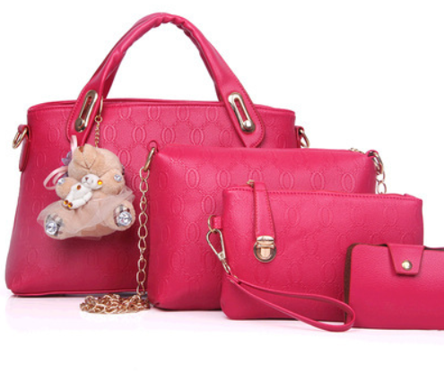 Bear Pendant Mother-Daughter Bag, Tote and Shoulder Bag Pi-Mart