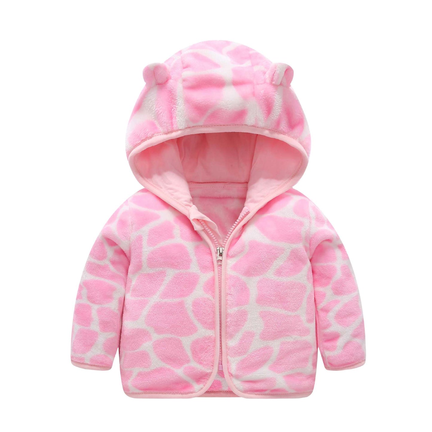Children's Hooded Coral Fleece Padded Jacket Pi-Mart