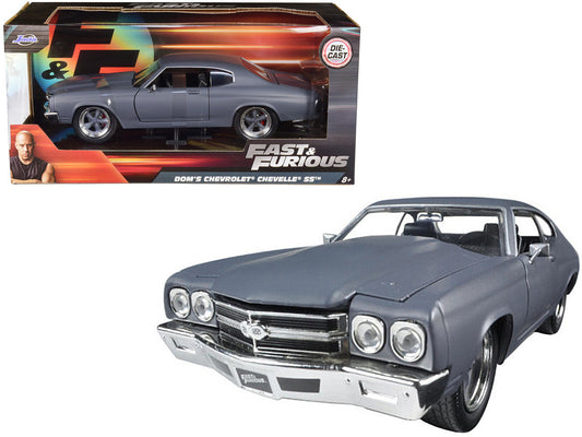 Dom's Chevrolet Chevelle SS Matt Gray "Fast & Furious" Movie 1/24 Diecast Model Car by Jada LuxuryLifeWay Online Store