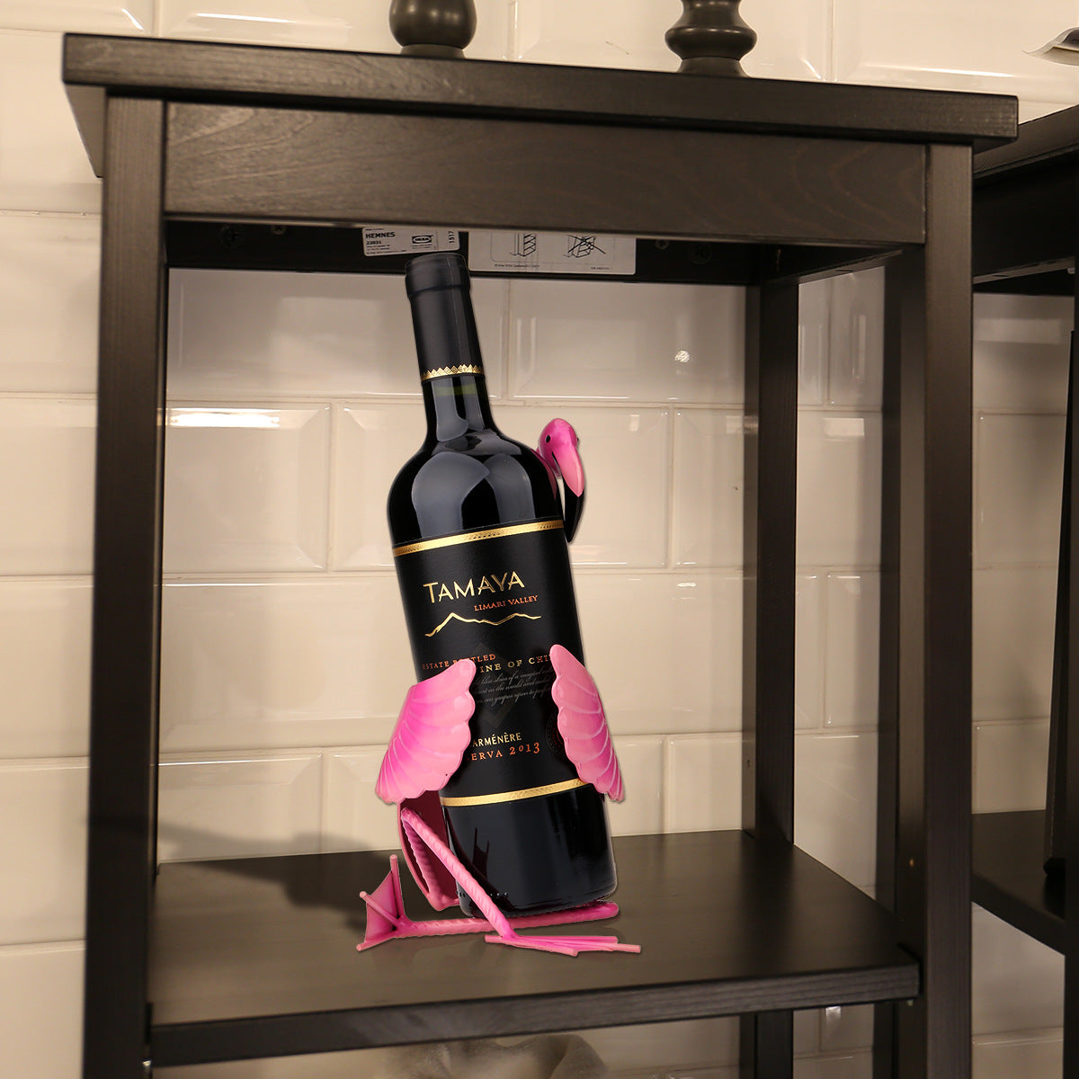 Flamingo wine rack wrought iron LuxuryLifeWay Online Store