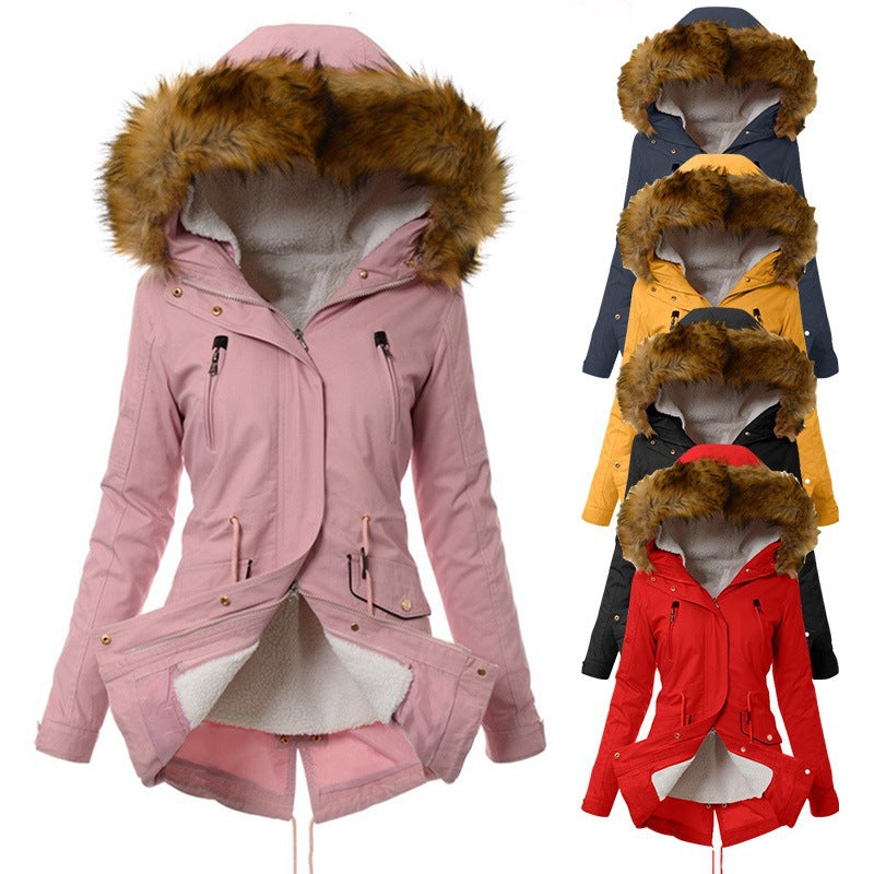 Slim Warm Hooded Padded Jacket for Women Pi-Mart