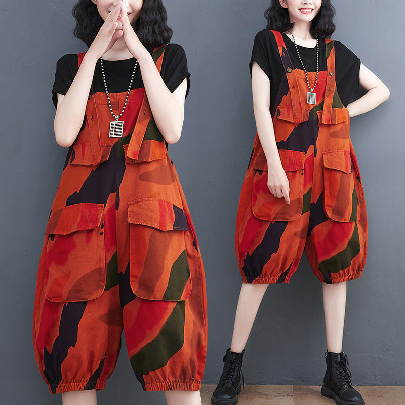 Denim Lantern Strap Pants Pi-Mart