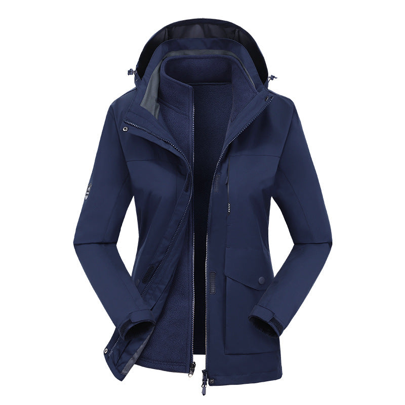 Two-piece Outdoor Mountaineering Clothing Plus Velvet Thickening Best YouTube Store
