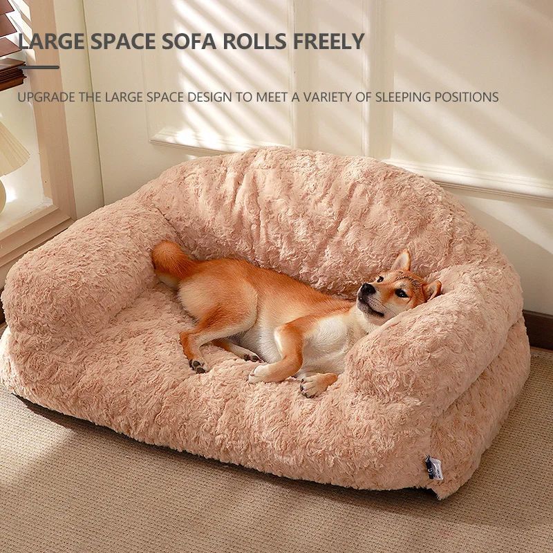 Plush Pet Sofa Bed - All-season, Non-slip Bottom, Durable And Scratch-resistant, Suitable For Dogs And Cats Pets Fashion