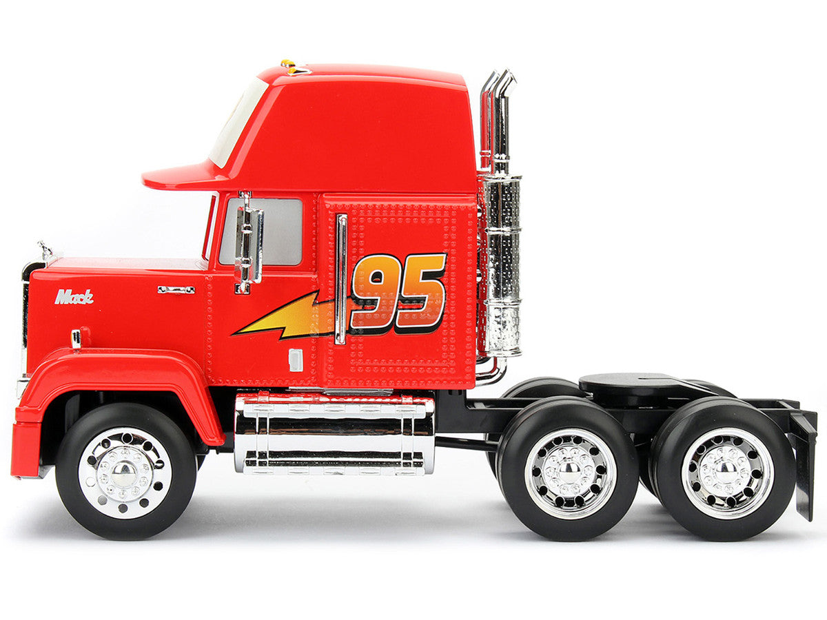 Mack Truck #95 Red "Cars" (2006) Movie "Hollywood Rides" Series Diecast Model Car by Jada LuxuryLifeWay Online Store