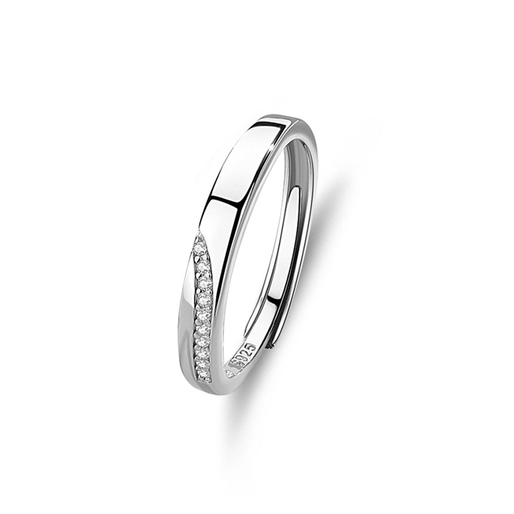 S925 Silver Adjustable Ring For Couples LadyShow.Store
