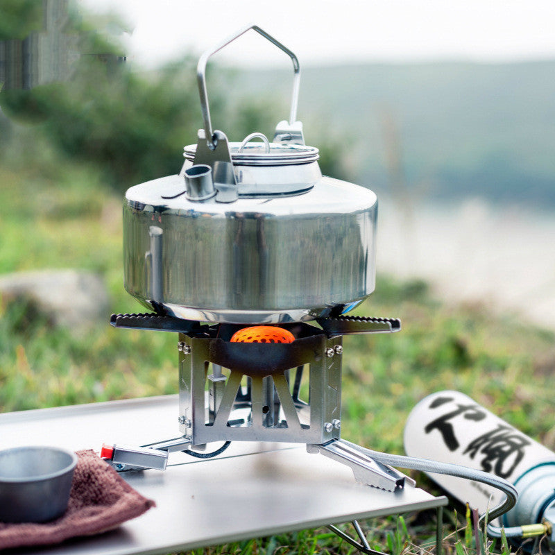 Outdoor Self-driving Camping Stainless Steel Kettle PearlNestDecor.com