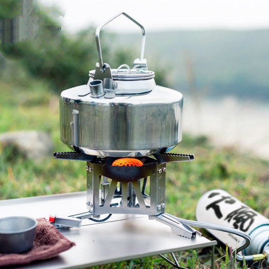 Outdoor Self-driving Camping Stainless Steel Kettle PearlNestDecor.com