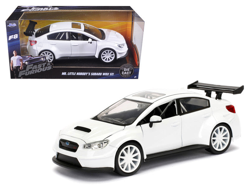 Mr. Little Nobody's Subaru WRX STI White "Fast & Furious F8: The Fate of the Furious" Movie 1/24 Diecast Model Car  by Jada LuxuryLifeWay Online Store