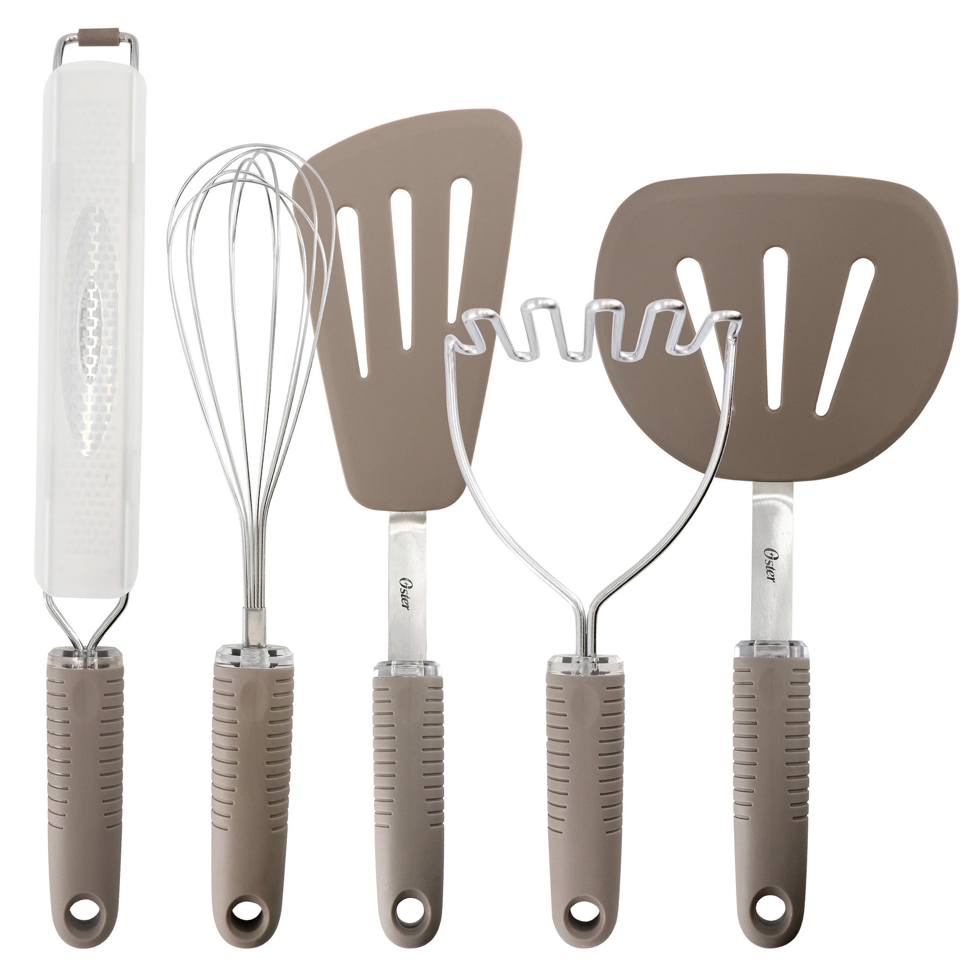 Oster Newcrest 5 Piece Prep and Cook Kitchen Tool Set in Taupe LuxuryLifeWay Online Store