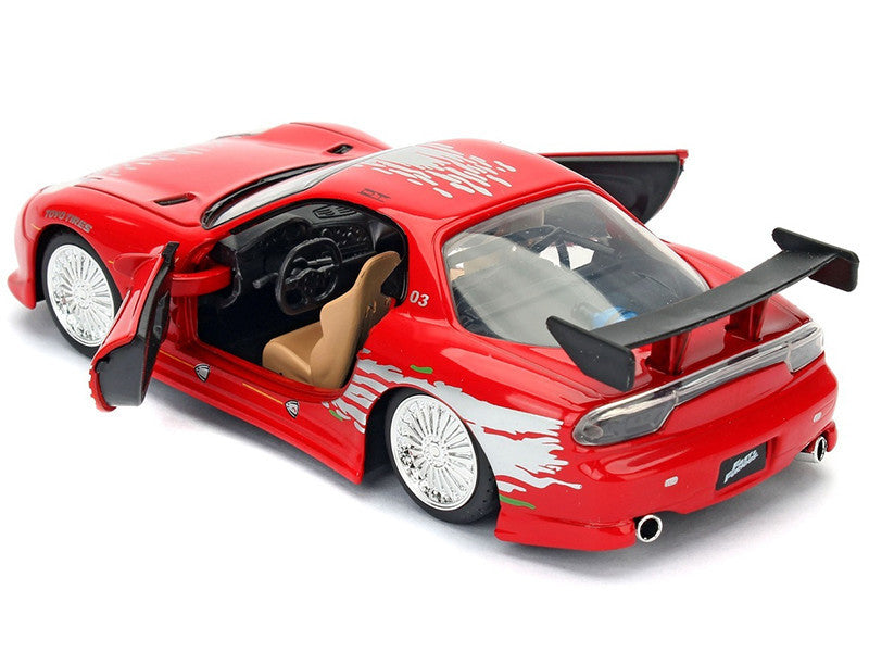 Dom's Mazda RX-7 Red with Graphics "Fast & Furious" Movie 1/32 Diecast Model Car by Jada LuxuryLifeWay Online Store