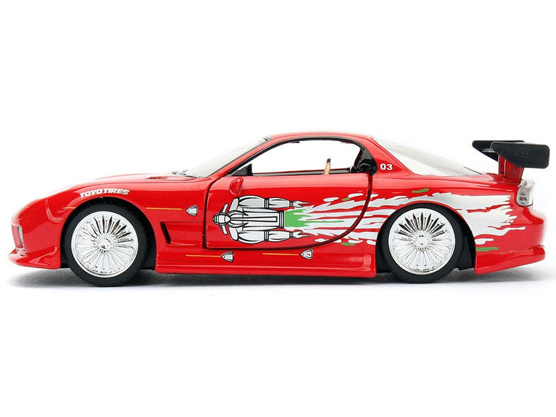 Dom's Mazda RX-7 Red with Graphics "Fast & Furious" Movie 1/32 Diecast Model Car by Jada LuxuryLifeWay Online Store
