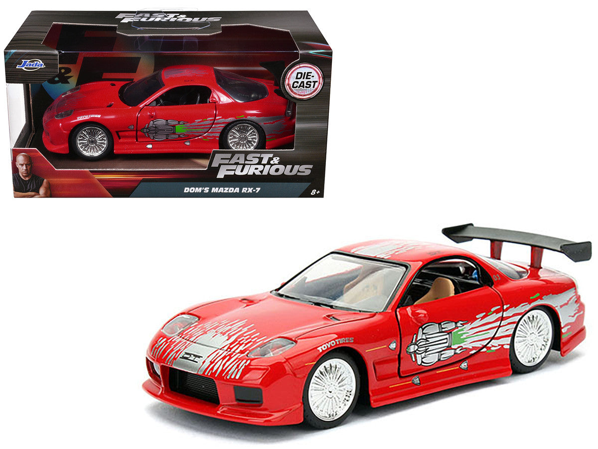 Dom's Mazda RX-7 Red with Graphics "Fast & Furious" Movie 1/32 Diecast Model Car by Jada LuxuryLifeWay Online Store