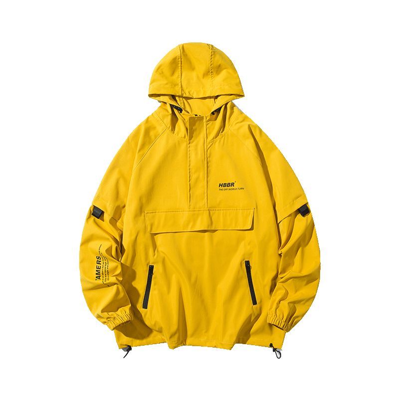Men's Hooded Windbreaker Bomber Jacket Sportswear Pi-Mart