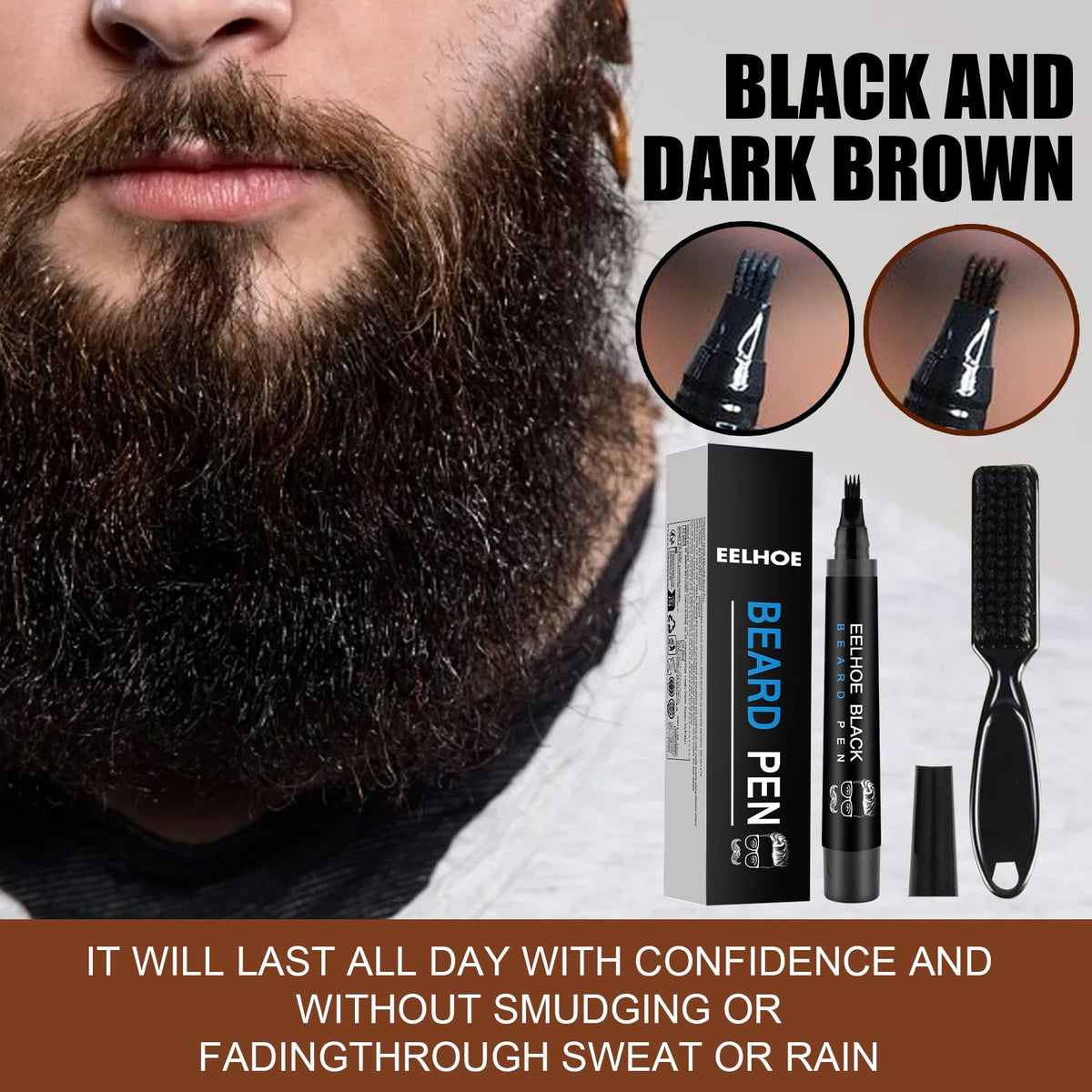 Beard Styling Pen - Black Box Tri Light Beauty