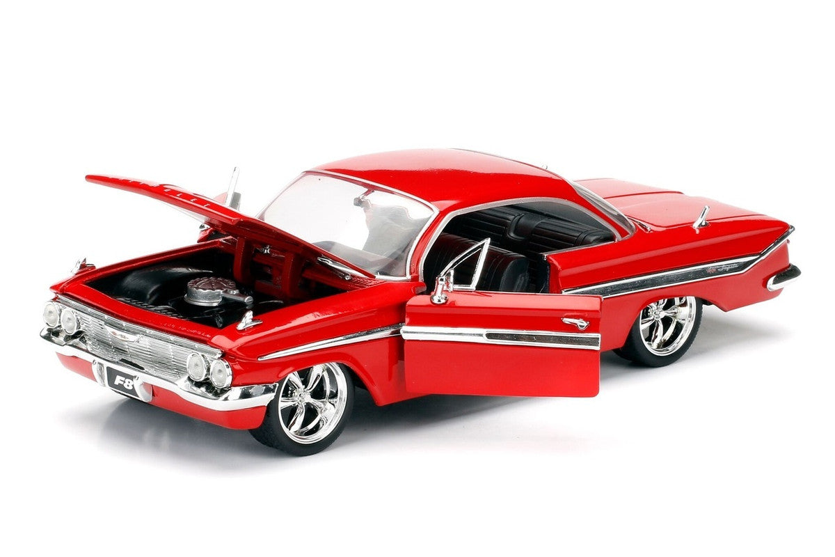 Dom's Chevrolet Impala Red "Fast & Furious F8: The Fate of the Furious" (2017) Movie "25 Years of Fast & Furious" Series 1/24 Diecast Model Car by Jada LuxuryLifeWay Online Store