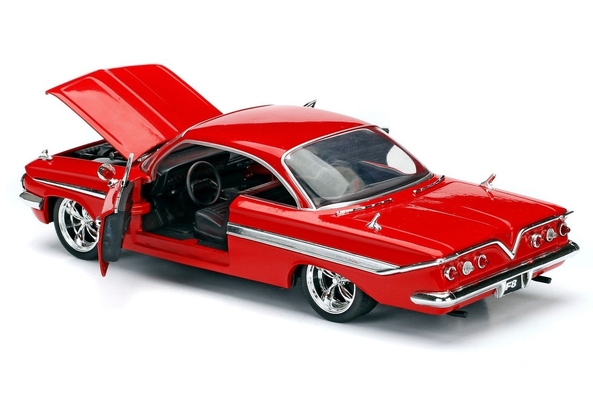 Dom's Chevrolet Impala Red "Fast & Furious F8: The Fate of the Furious" (2017) Movie "25 Years of Fast & Furious" Series 1/24 Diecast Model Car by Jada LuxuryLifeWay Online Store