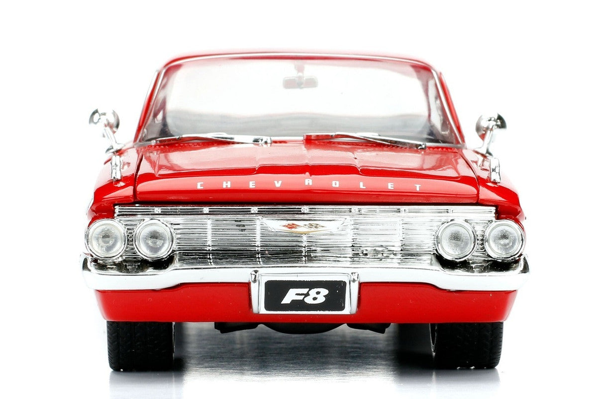 Dom's Chevrolet Impala Red "Fast & Furious F8: The Fate of the Furious" (2017) Movie "25 Years of Fast & Furious" Series 1/24 Diecast Model Car by Jada LuxuryLifeWay Online Store