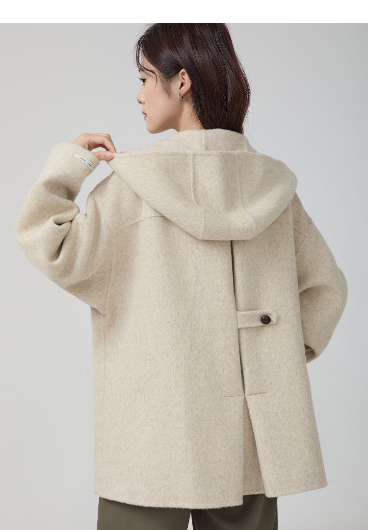 High-grade Short Hooded Woolen Coat Best YouTube Store
