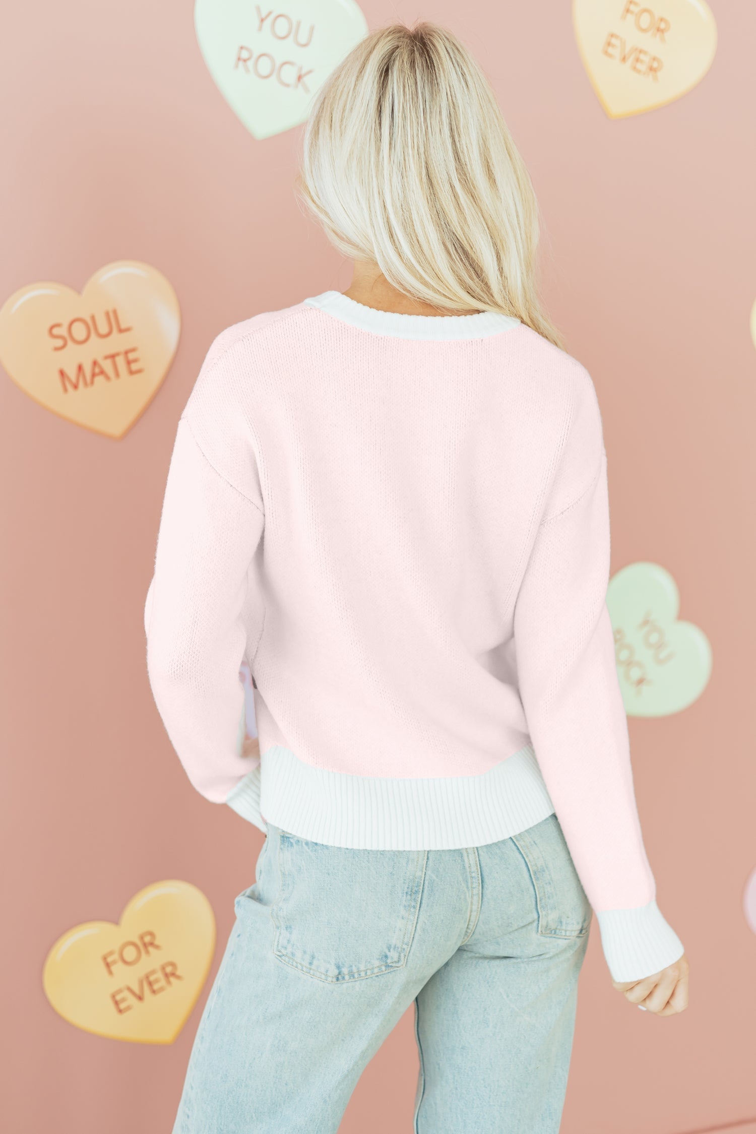 Nevaeh Pattern Drop Shoulder Sweater LuxuryLifeWay Online Store